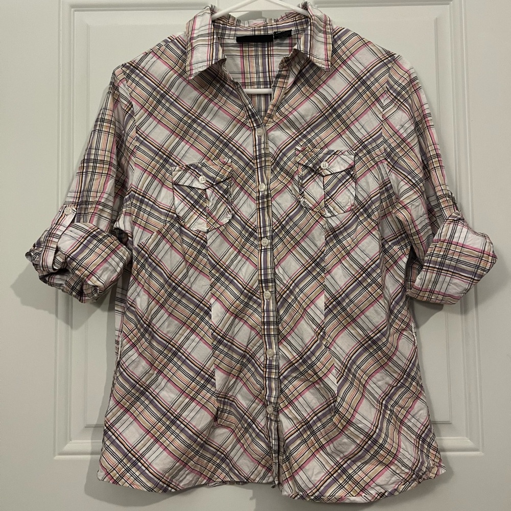 Women’s Medium Relativity 100% Cotton Button Up Blouse